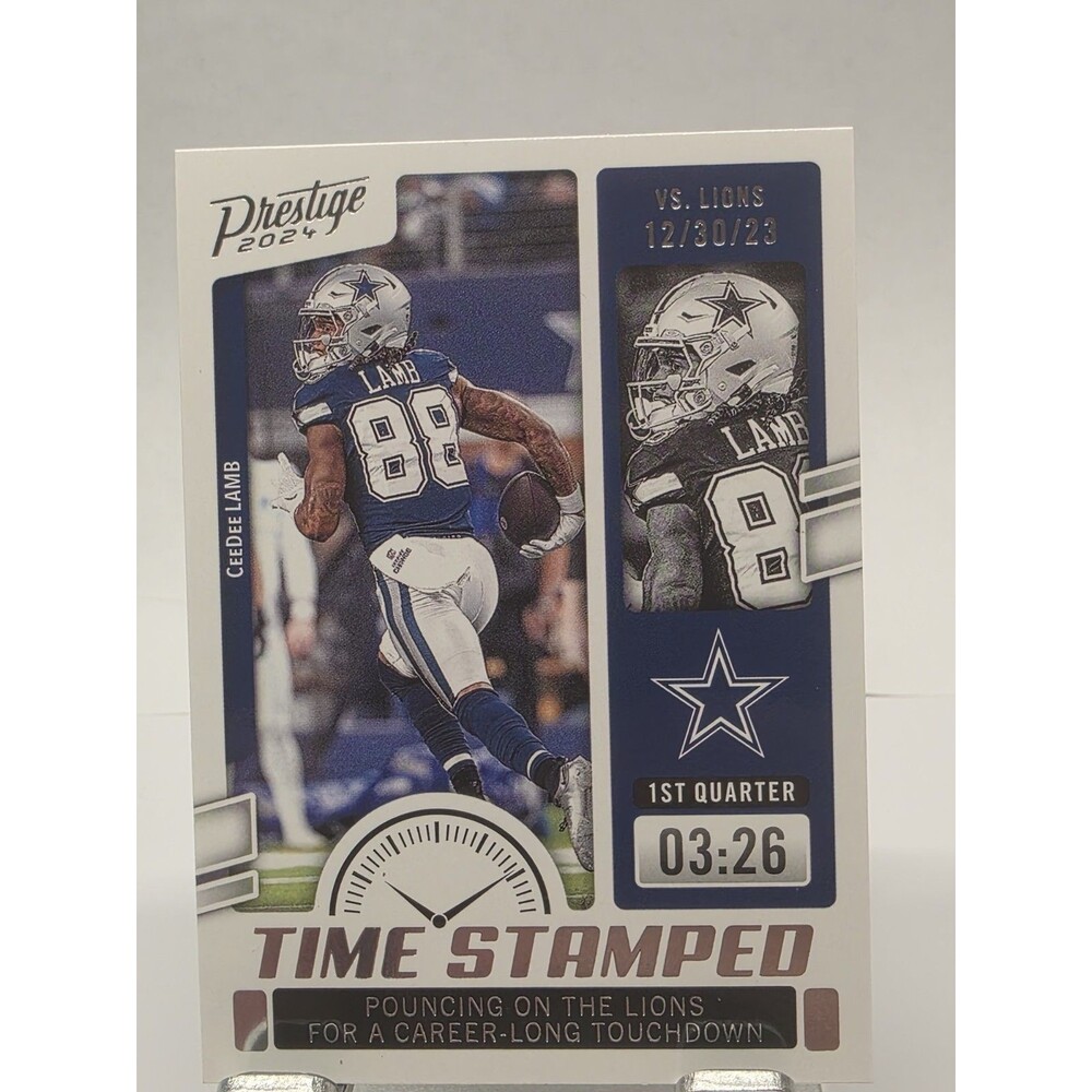 2024 Panini Prestige CeeDee Lamb TIME STAMPED #TS-CLB Dallas Cowboys